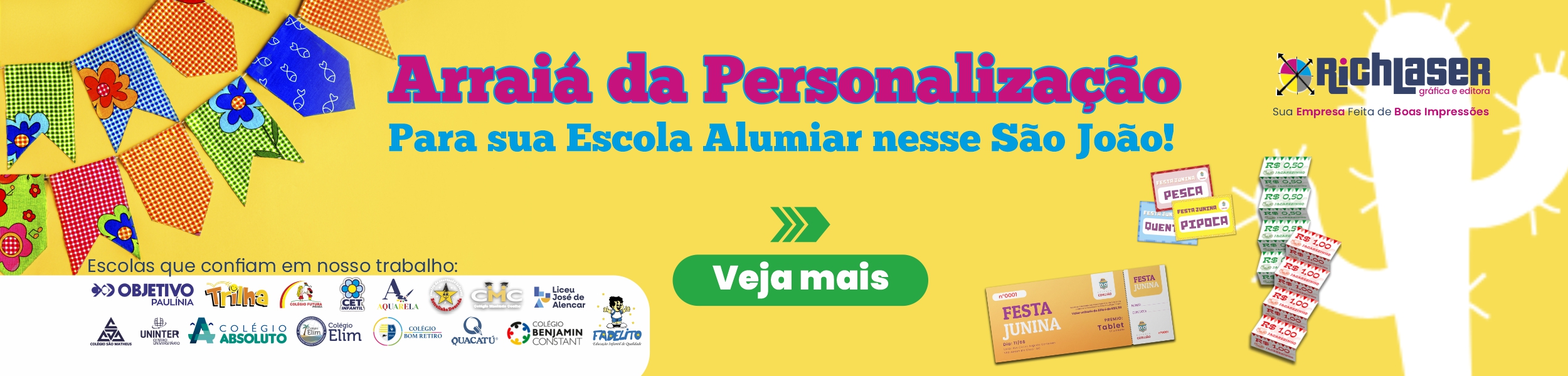 festa junina produtos personalizados 2025